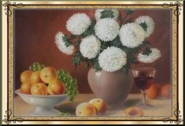 картина на кухню «Цветы и фрукты» 
